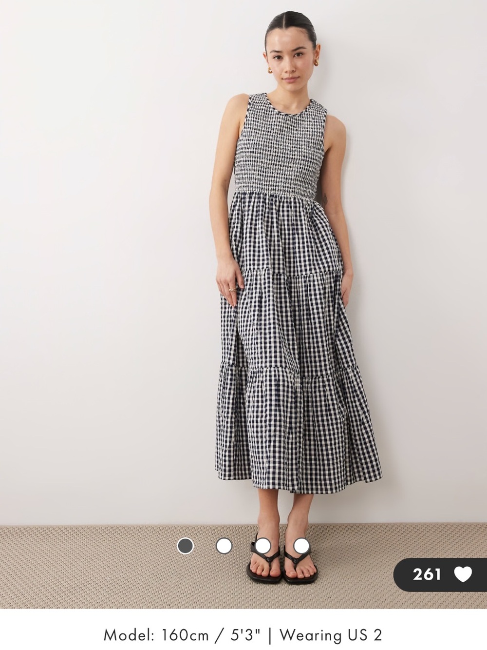 Nobody child Sleeveless Blue and White Gingham Maxi Dress